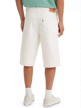 Levi’s 469 Loose Fit Baggy Denim Shorts Men’s White Size 38 NWT
